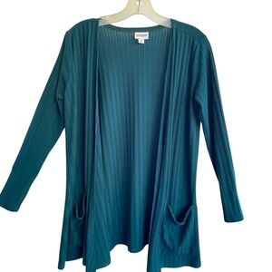LulaRoe Long Sleeve Pockets Sweater Forest Green Size EXTRA SMALL